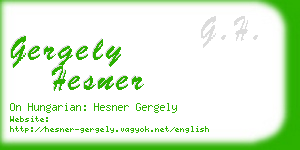 gergely hesner business card